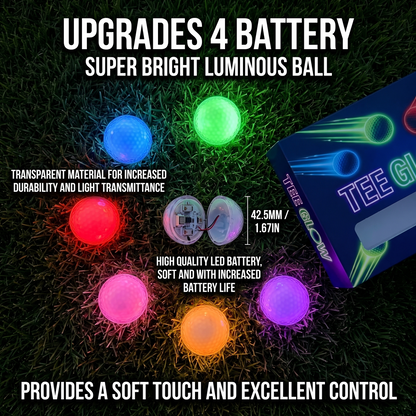 TeeGlow™ LED Golf Balls - 6 Pack