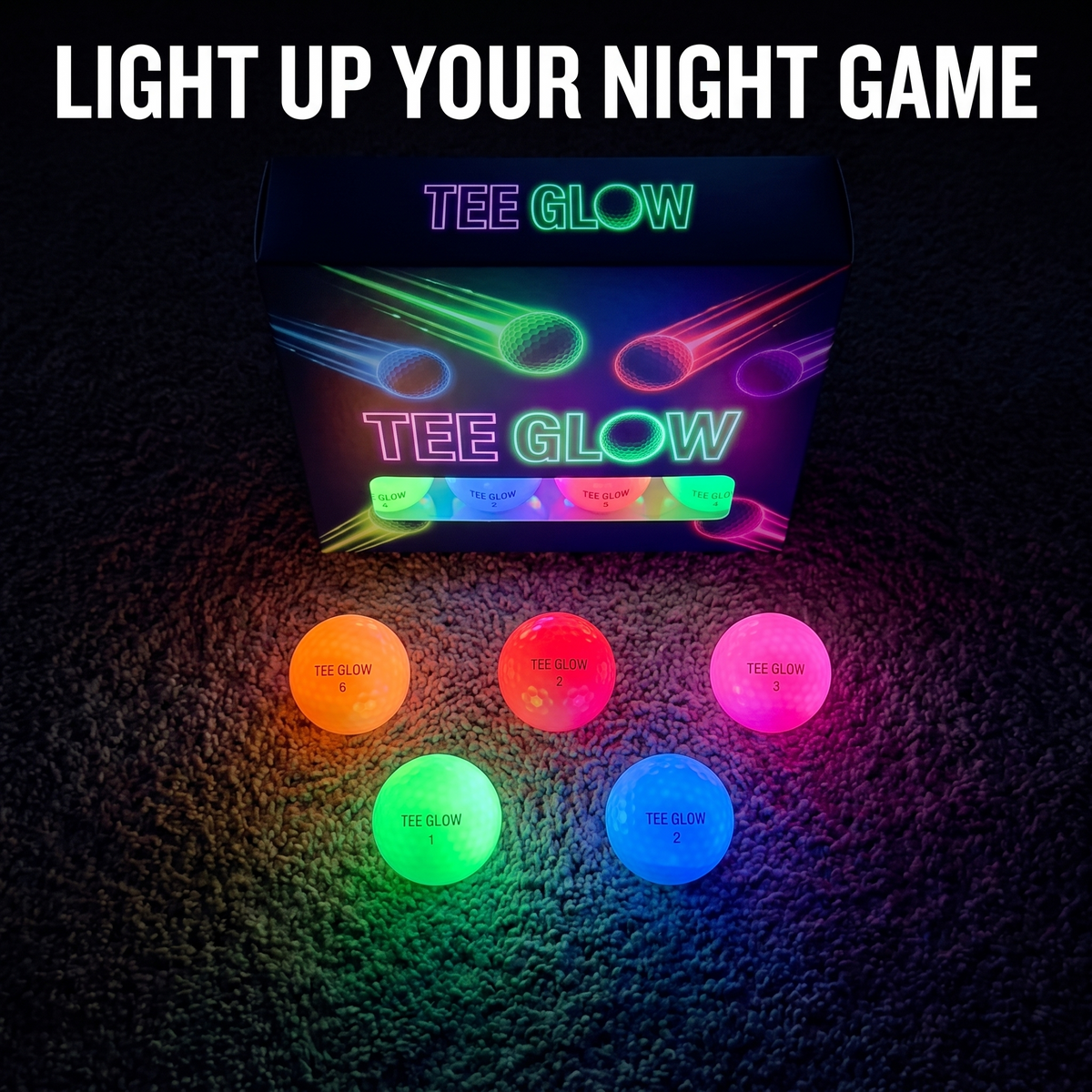 TeeGlow™ LED Golf Balls - 6 Pack